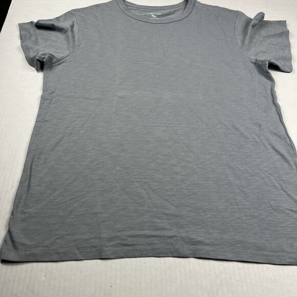 J.Crew Slub Cotton T-Shirt Size Large Gray Soft Lightweight Casual Classic Tee - Picture 2 of 10